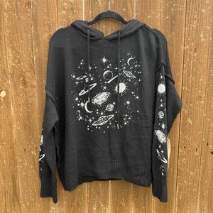 Maronie Space Print Knit Hoodie Wool Blend Size Small – Anthropologie